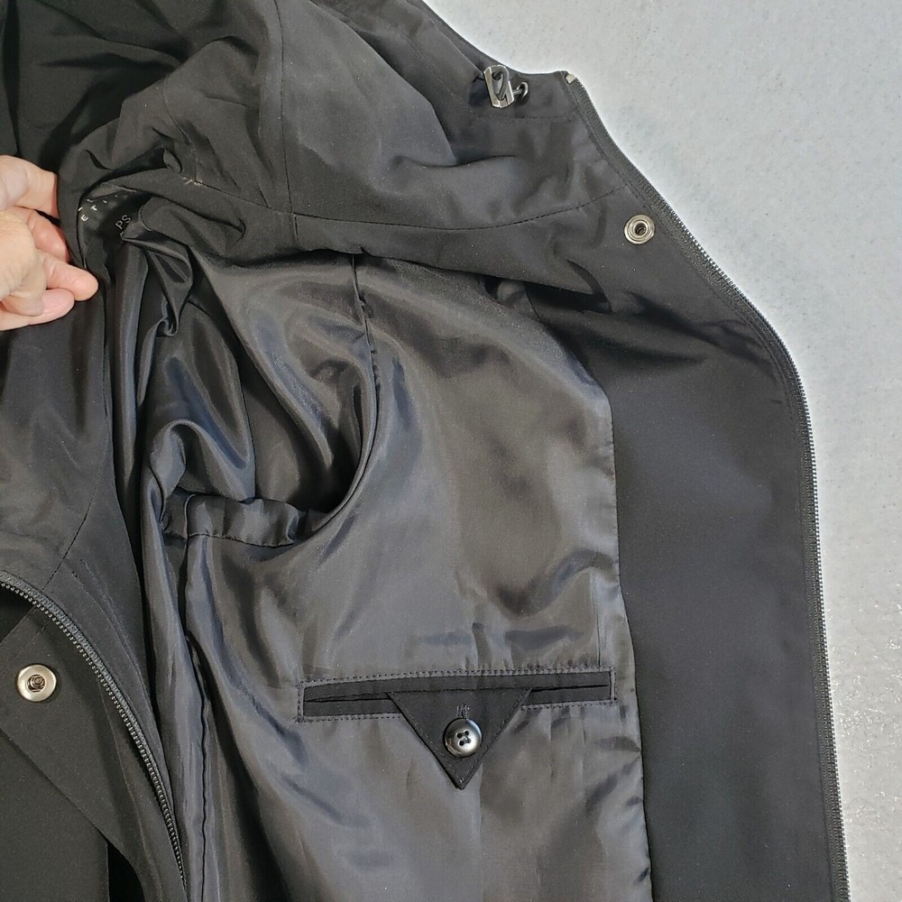 Gallery All Weather Jacket Coat Womens PS Black Hood Water Resistant Utility - Picture 6 of 13